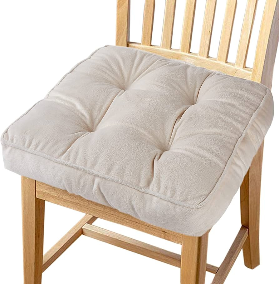 Big Hippo Chair Pads Square Chair Cushion with Ties Soft Thicken Seat Pads Cushion Pillow for Off... | Amazon (US)