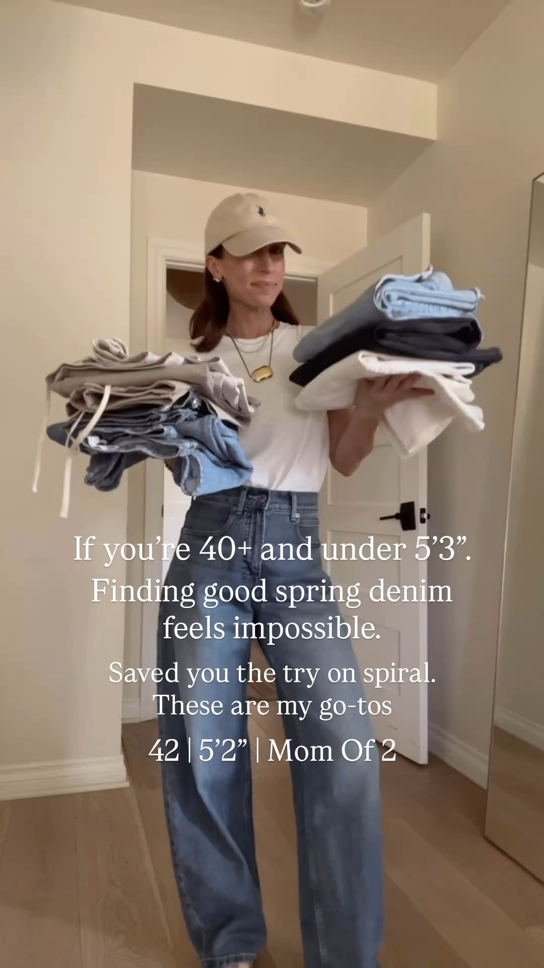 My favorite pairs of denim for spring 
The curve jeans run small and I recommend going up a size 
All other pairs run true to size 


#LTKPetite #LTKOver40