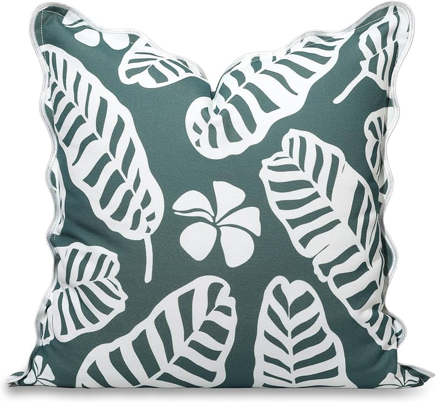 Hofdeco Premium Coastal Hampton Patio Indoor Outdoor Throw Pillow Cover Only, 20"x20" Water Repel... | Amazon (US)