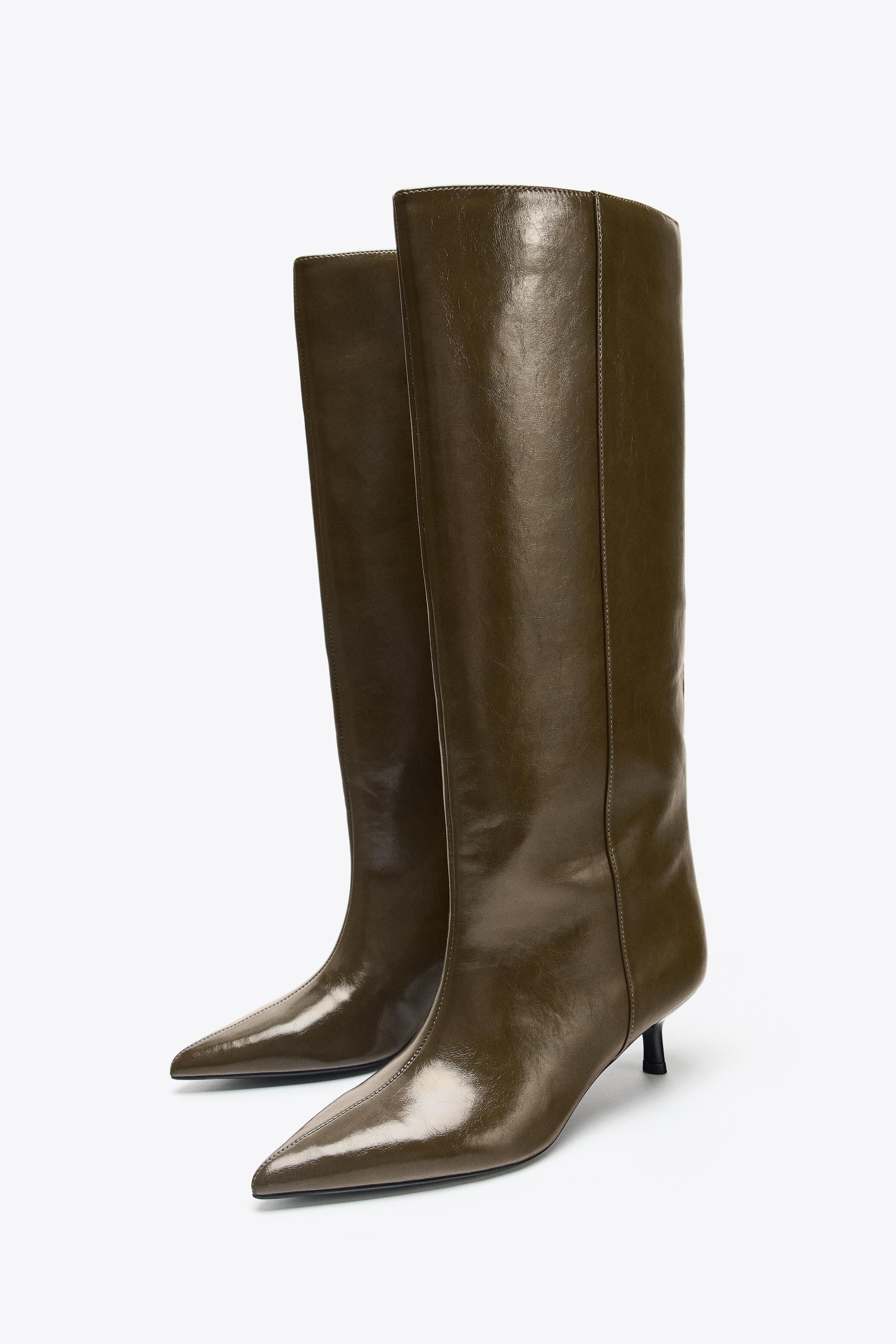 KITTEN-HEEL BOOTS | Zara UK