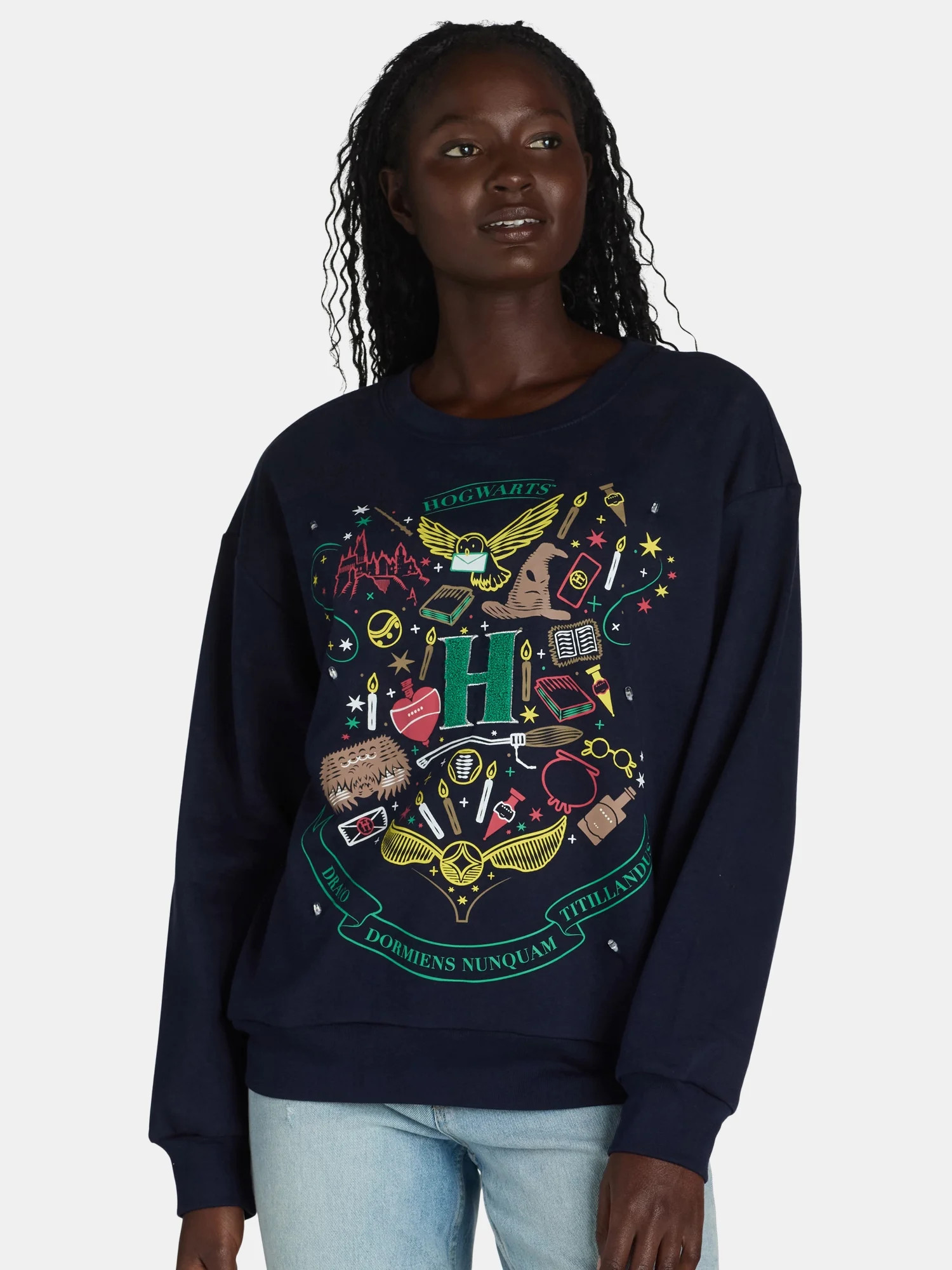 Harry Potter Women's Holiday Light Up Sweatshirt - Walmart.com | Walmart (US)