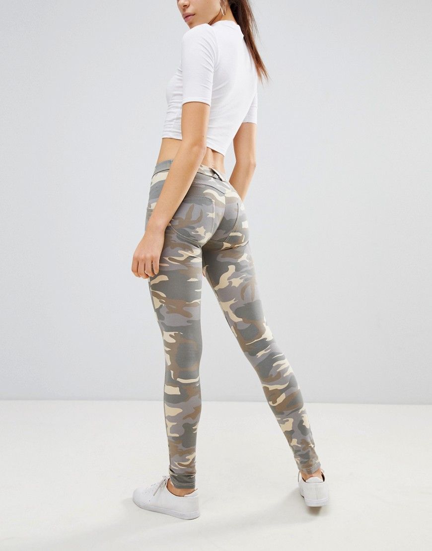 Freddy WR. UP Shaping Effect Mid Rise Snug Stretch Push Up Jegging - Green | ASOS US