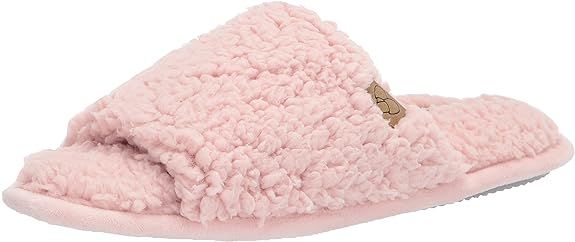 Dearfoams Women's Lane Fluffy Teddy Slide Slipper | Amazon (US)