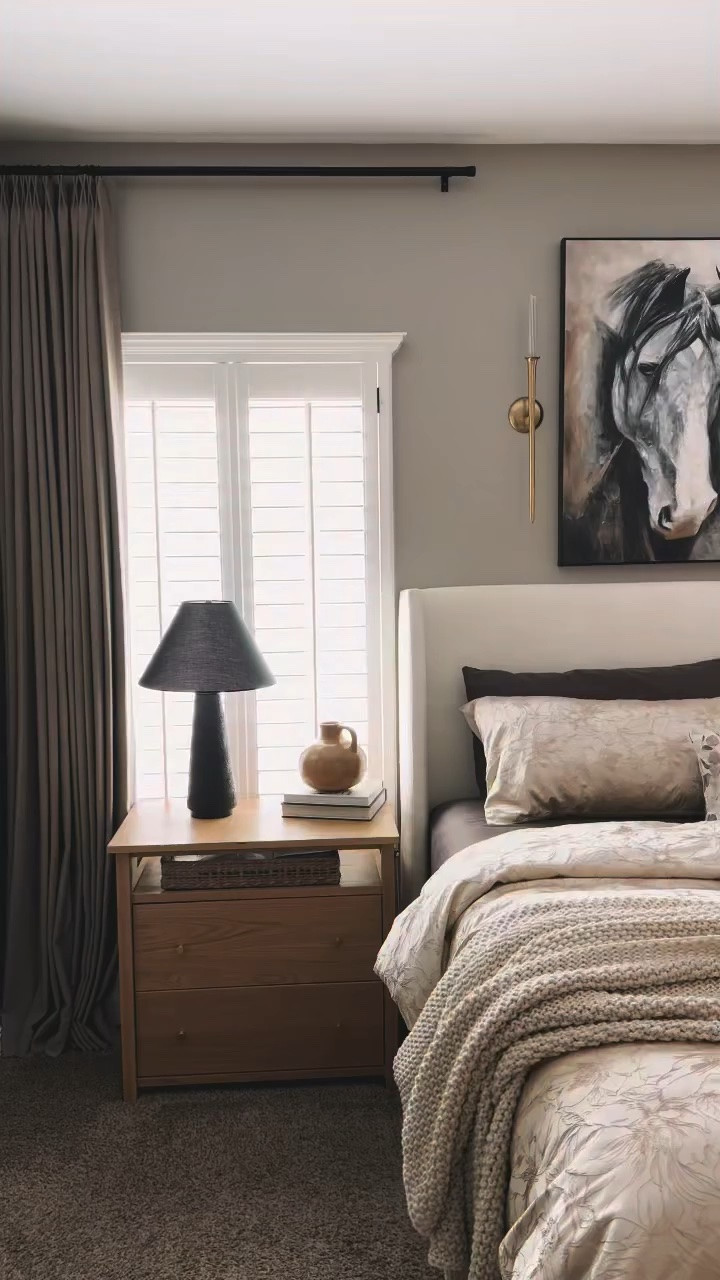 It’s taken me quite some time to get this room to come to life but I am loving how it’s turning out. These gorgeous pieces from @zgallerie really made a beautiful impact and make this space cozier. I plan on switching out the rug and I’d love a bigger chair for the corner, one that I can cuddle up in and read, still searching for the right one. 

You can find the link to these beautiful @zgallerie pieces in my stories and bio

Coco glass bowl
Large lava nesting bowl
Aspar wall sconce 
Beton table lamp
Mimoza bedding set 

#zgallerie #bedroomdecor #bedroominspo #zgalleriemoment  #bedroomdecoration