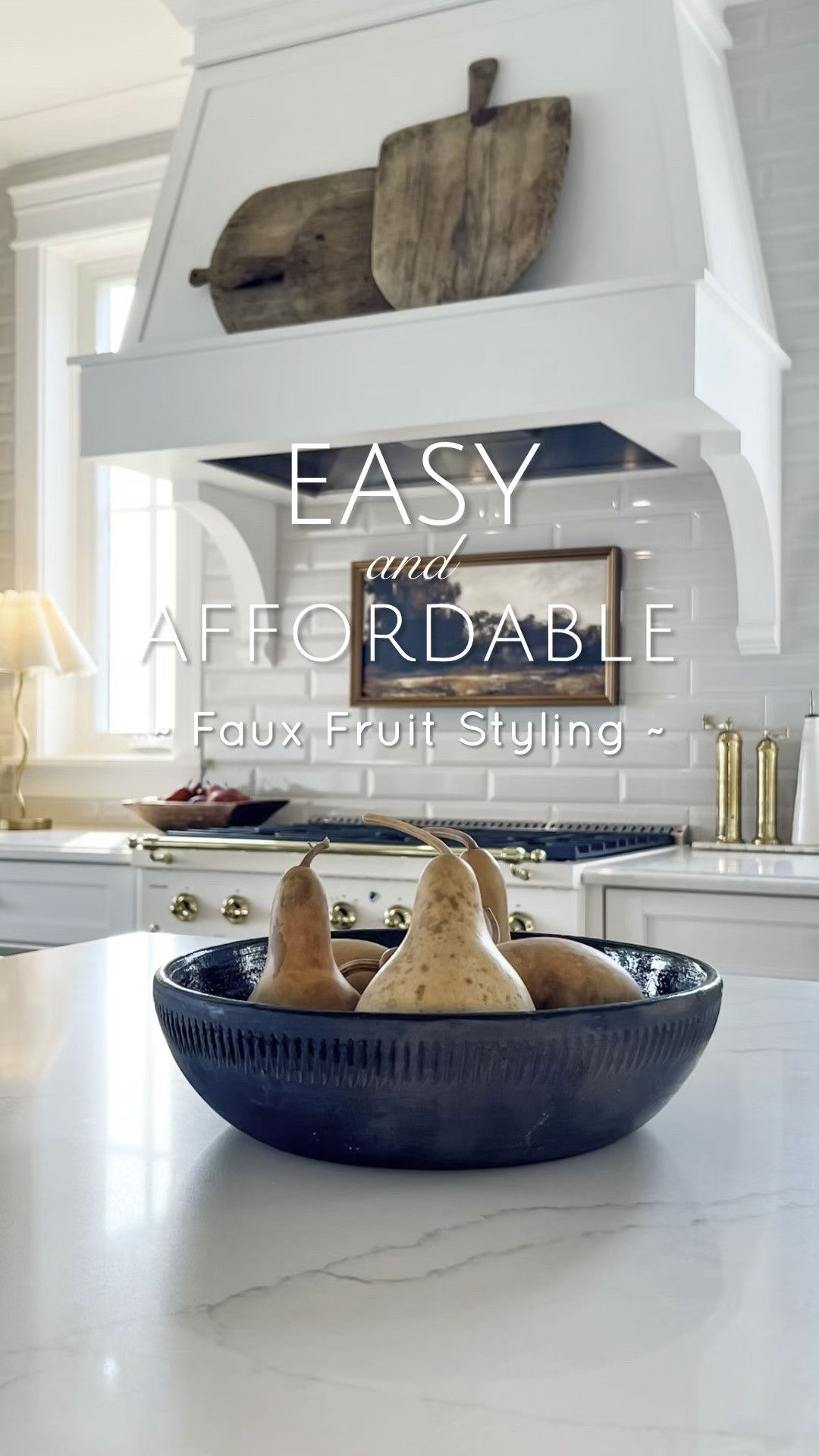 Faux fruit is a great staple to have on hand for filling fall bowls. This is an easy way to add a pop of accent color to your spaces. Add to kitchen islands and counters, tables or include in your shelf styling. The gourds are actually real and dried — love those!

#LTKSeasonal #LTKHome #LTKvlog