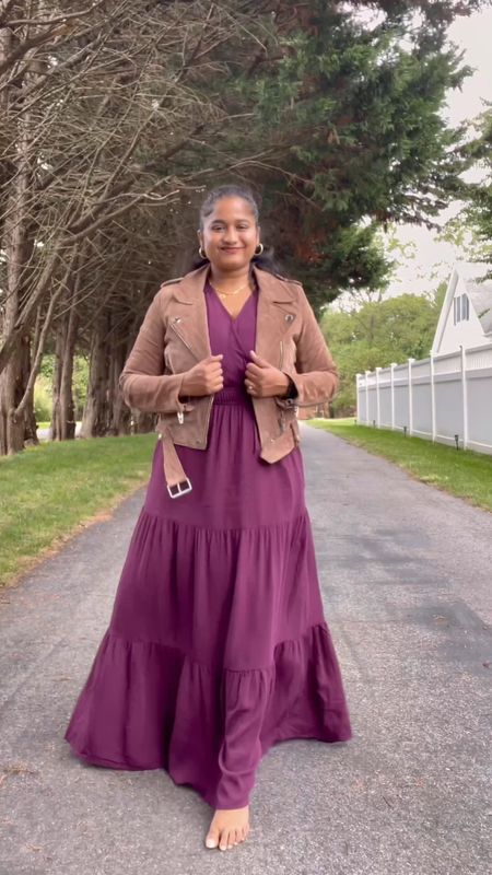 Fall outfits from day to night. Fall workwear, fall casual outfit @target burgundy dress fits true to size, @blanknyc suede jacket, @amazonfashion black blazer 

#LTKmidsize #LTKfindsunder50 #LTKSeasonal