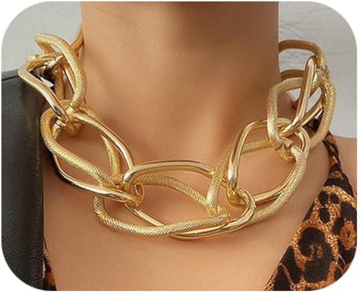 Jumwrit Women Girls Chunky Thick Necklace       
Gemstone: No Gemstone | Amazon (US)