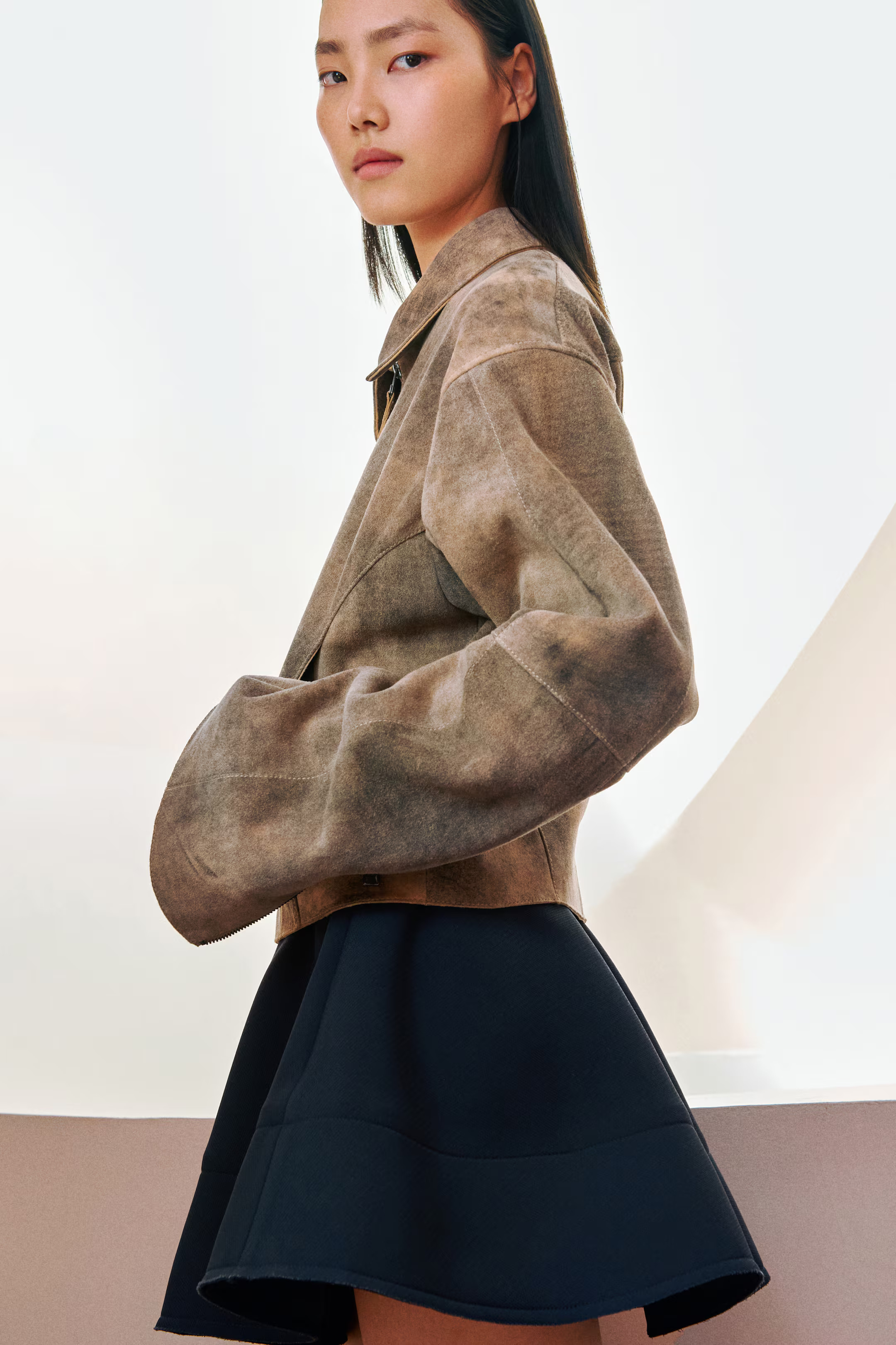 Washed-look suede jacket | H&M (UK, MY, IN, SG, PH, TW, HK)