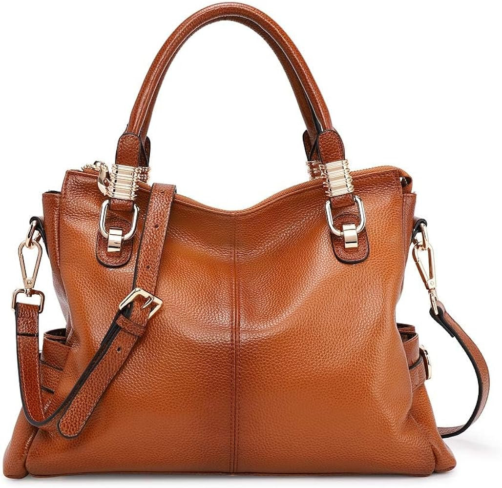 Kattee Soft Women Genuine Leather Purses and Handbags Satchel Tote Shoulder Bag | Amazon (US)