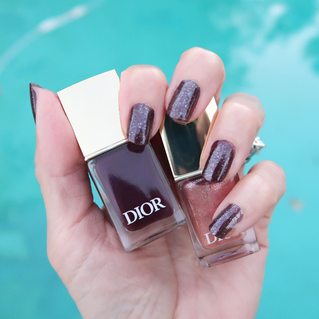 Love this sparkling holiday manicure. Dark holiday nail polish and a gold sparkling top coat are perfect for this festive season! 

 #LTKHoliday #LTKFindsUnder50 #LTKBeauty