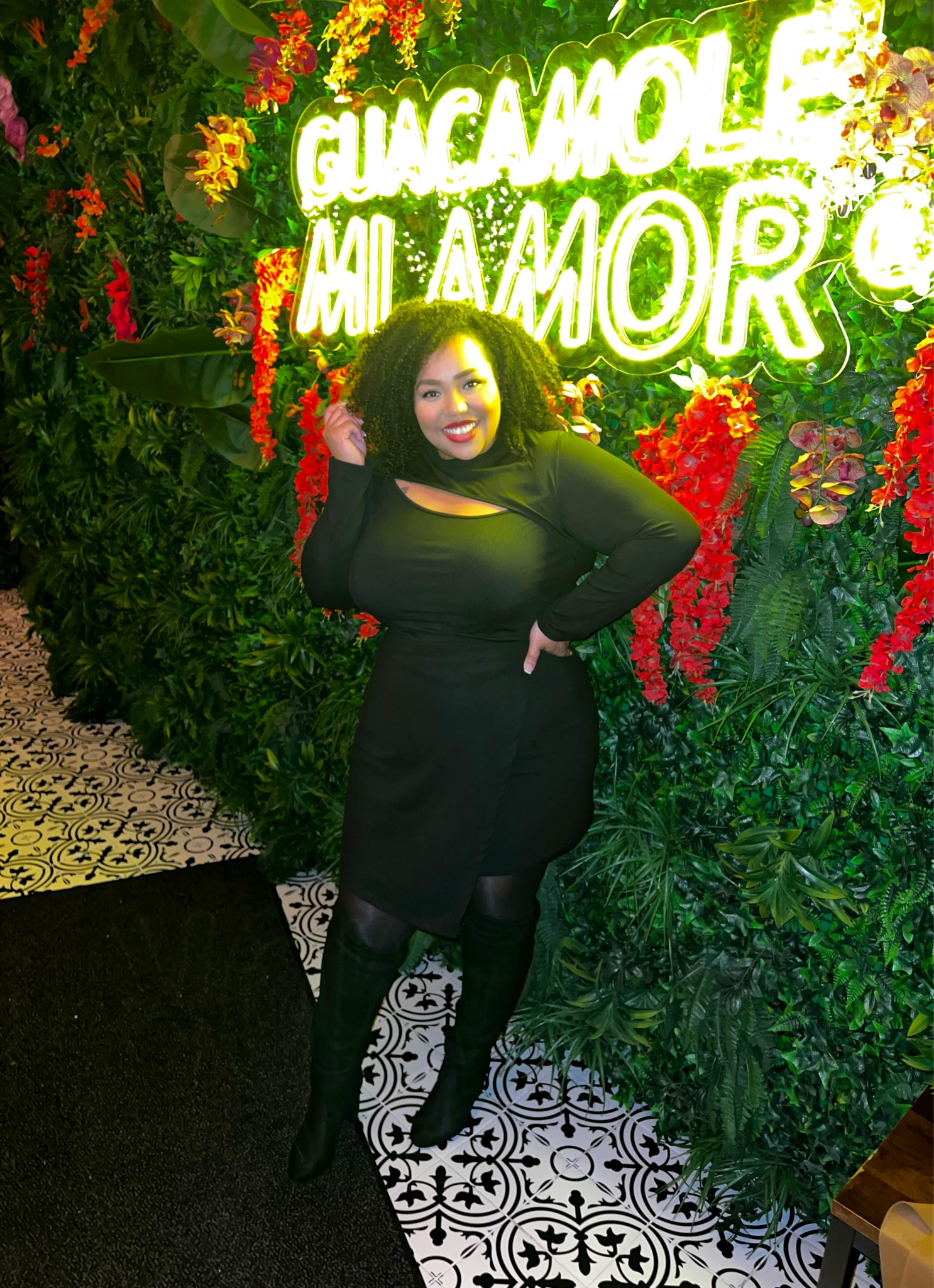 Happy Valentine’s Day! We celebrated early 🌹✨ Here’s a quick date night outfit. 

Cutout top outfit 
Skirt and high knee boots 
Plus size date night outfit 

#LTKcurves #LTKunder100 #LTKshoecrush