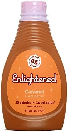 Keto Caramel Syrup by Enlightened - Sugar Free Caramel Sauce, Gluten-Free, Vegan , Kosher - 25 Calor | Amazon (US)