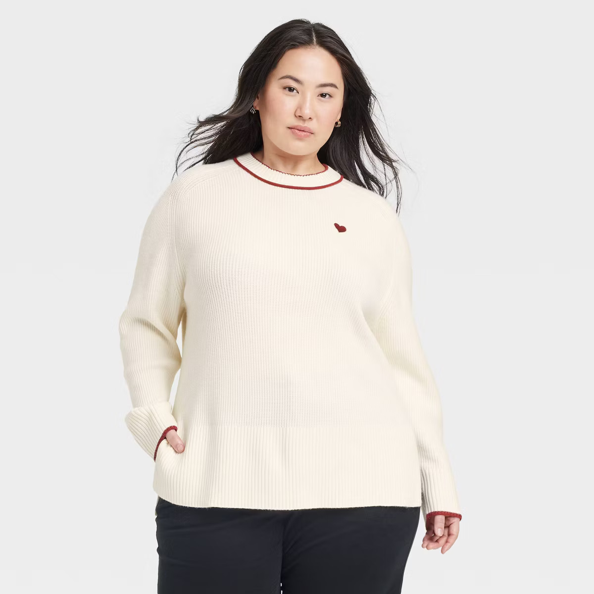 Women's Valentine's Crewneck Pullover Sweater - A New Day™ | Target