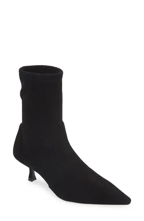 Stuart Weitzman Naomi 50 Bootie in Black Stretch Suede at Nordstrom, Size 7 | Nordstrom