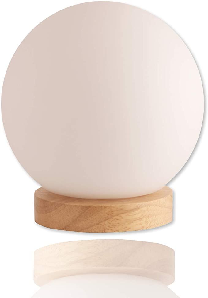 LIGHTACCENTS Iris Glass Ball Table Lamp With 6 Watt 550 Lumen 2700k Led Bulb Included- Bedside La... | Amazon (US)