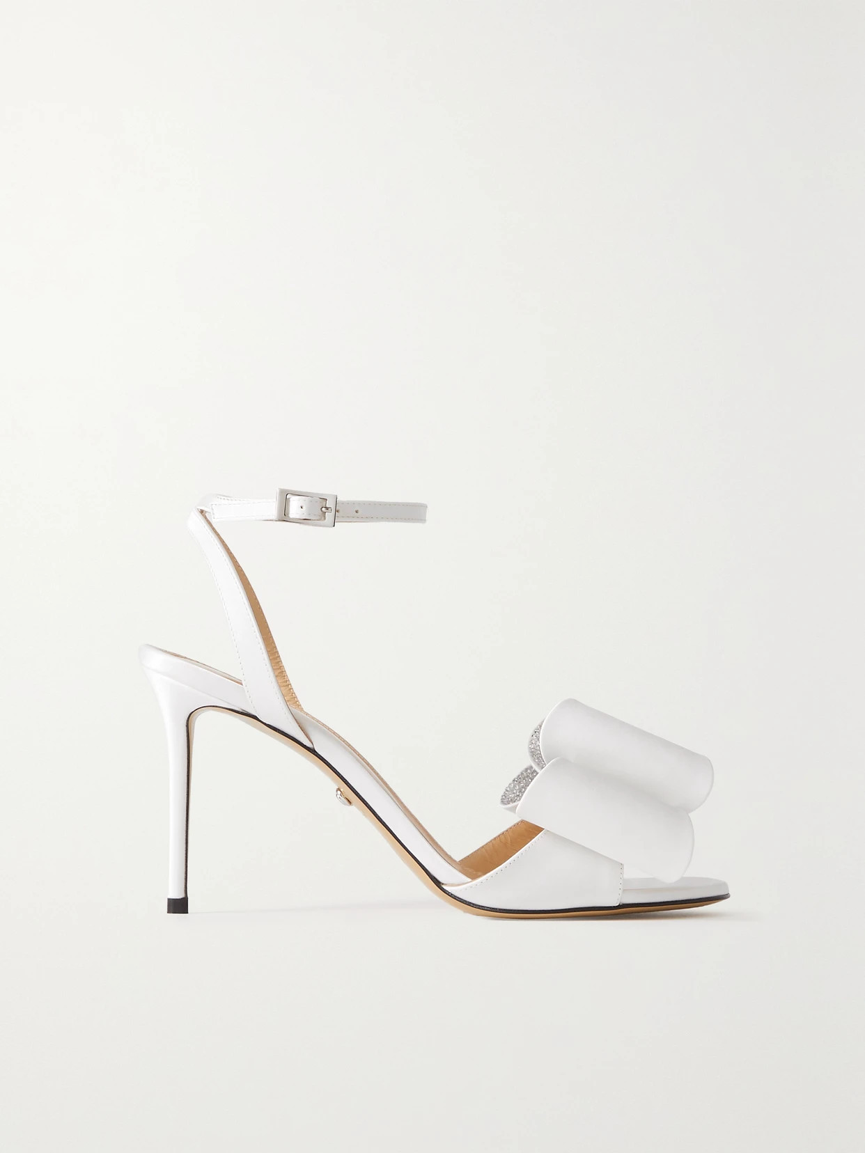 MACH & MACH - Le Cadeau Crystal-embellished Satin Sandals - White | NET-A-PORTER (UK & EU)