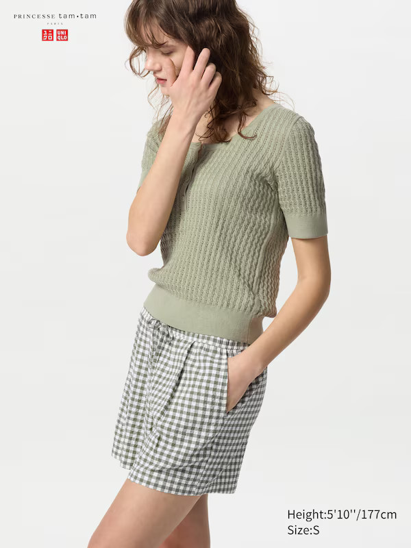 Seersucker Easy Shorts (Gingham) | Uniqlo BE