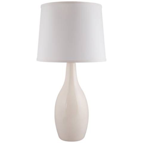 Arby White Gloss Droplet Ceramic Table Lamp | Lamps Plus