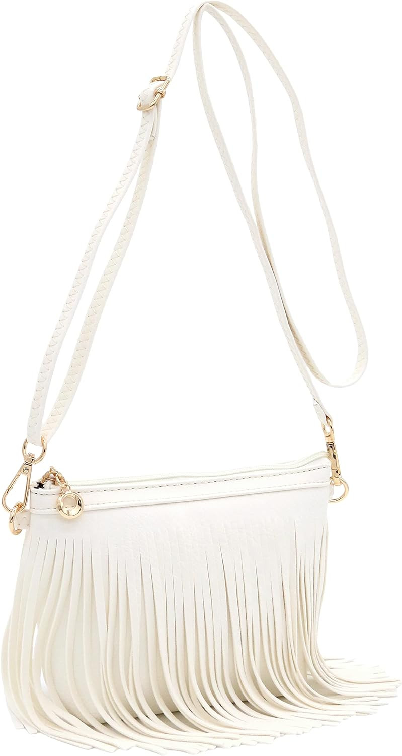 FashionPuzzle Small Fringe Crossbody Bag with Wrist Strap | Amazon (US)