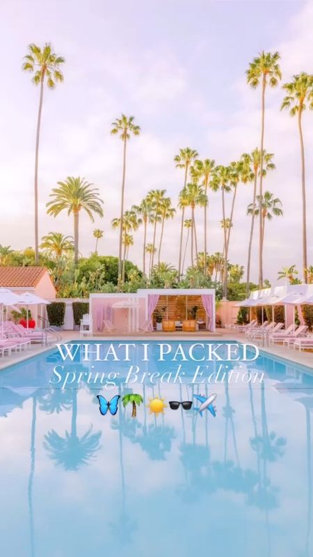 What I packed: spring break edition!

I’m taking my youngest to LA for what I think will be the last spring break I’ll ever go on with my kids (sniff sniff)

Check out some of the things I brought!

Sandals are Chanel Espadrille slides but I can’t link to Chanel

#LTKtravel #LTKover40 #LTKSeasonal