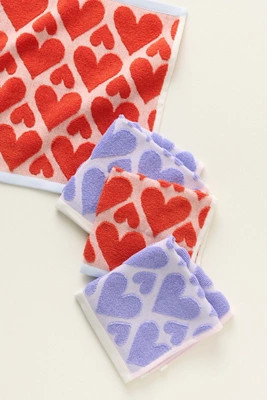 Icon Heart Jacquard Dishcloths, Set of 4 | Anthropologie (US)