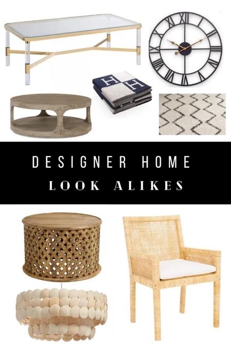 Designer home decor, Affordable home decor, Look-alike furniture, Trendy home accessories, Budget-friendly furniture, Glass coffee table, Wall clock, Cozy blankets, Patterned rug, Wooden coffee table, Decorative side table, Rattan chair, Capiz shell chandelier, Modern home decor, Stylish home furnishings

#LTKFamily #LTKHome #LTKStyleTip