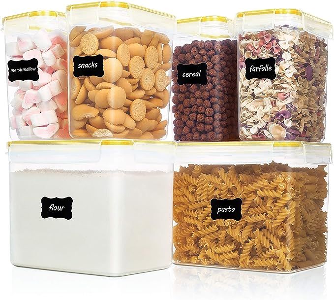 Vtopmart Airtight Food Storage Containers 6 Pieces - Plastic PBA Free Kitchen Pantry Storage Cont... | Amazon (US)