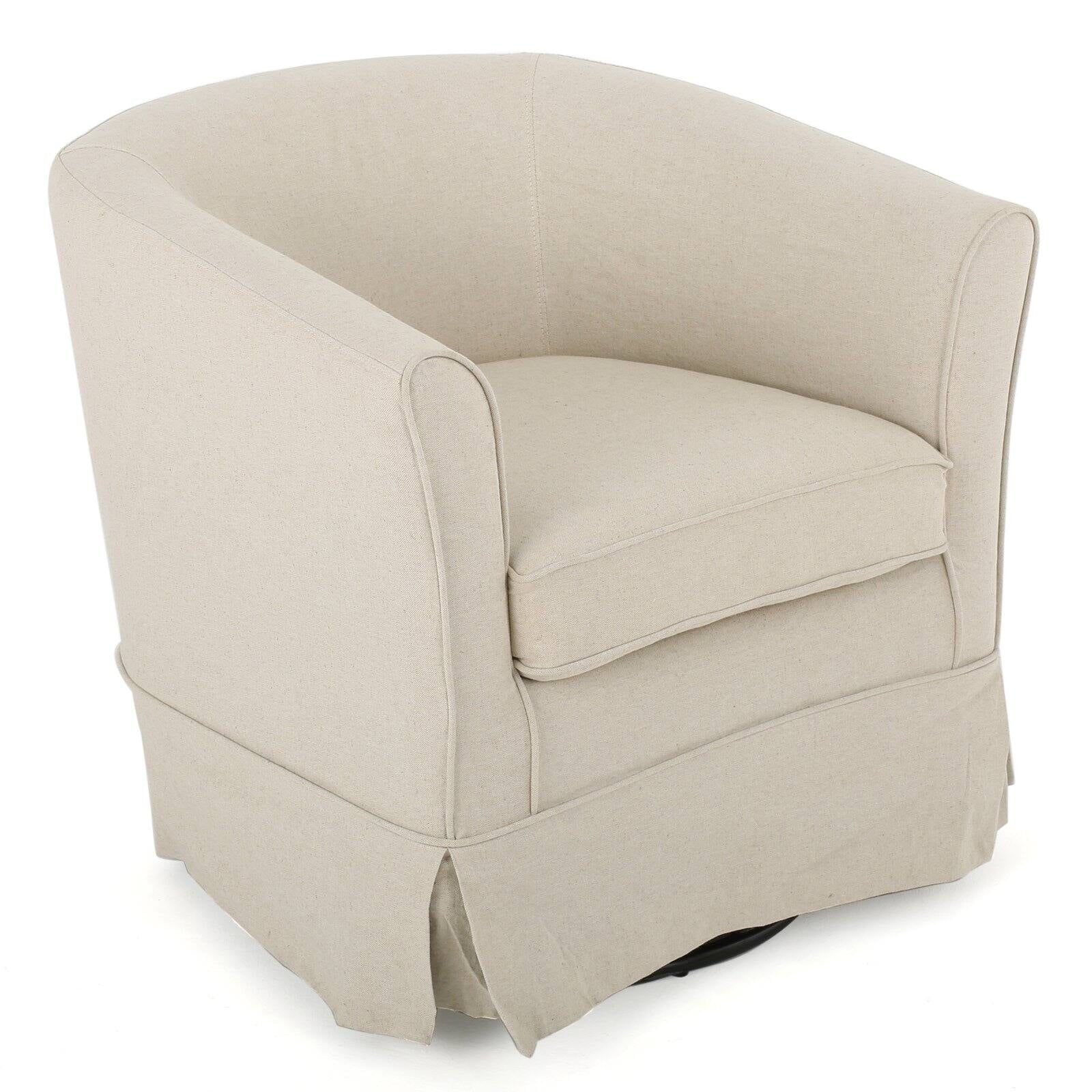 Samantha Fabric Swivel Chair with Loose Cover | Walmart (US)