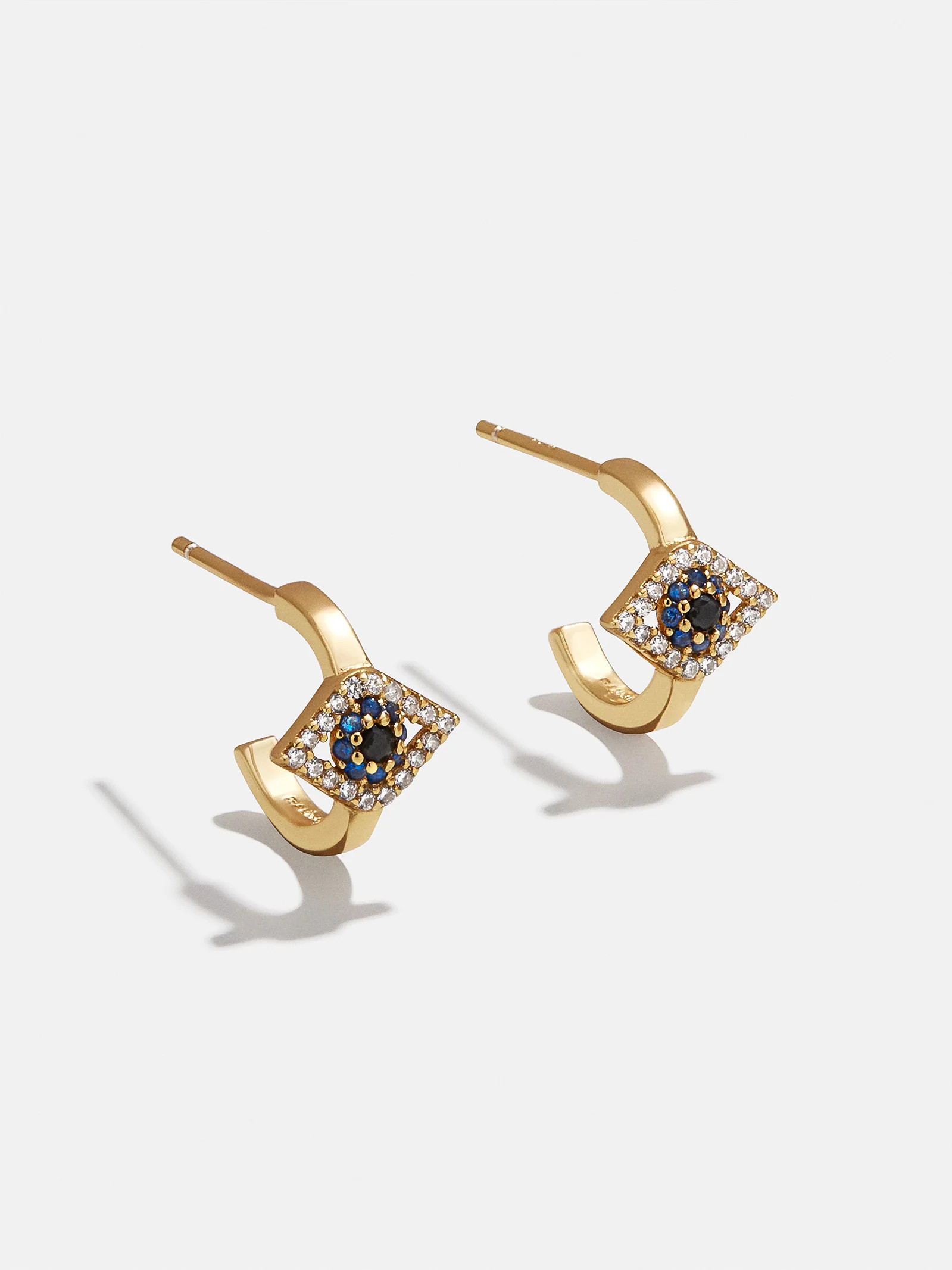 18K Gold Evil Eye Delicate Hoop Earrings - Evil Eye | BaubleBar