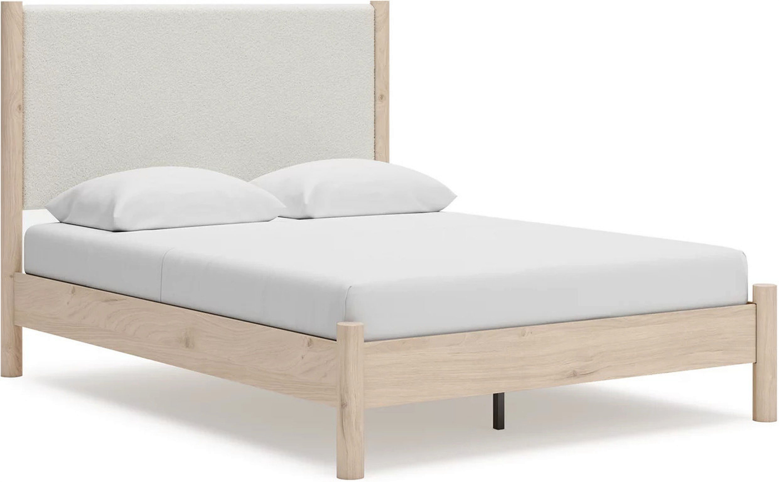 Cadmori Queen Upholstered Panel Bed In Two-tone | 1stopbedrooms
