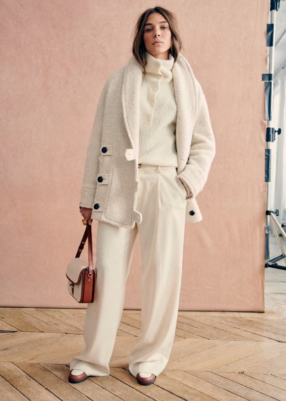 Sebastien Coat - Ecru - Wool - Sézane | Sezane Paris