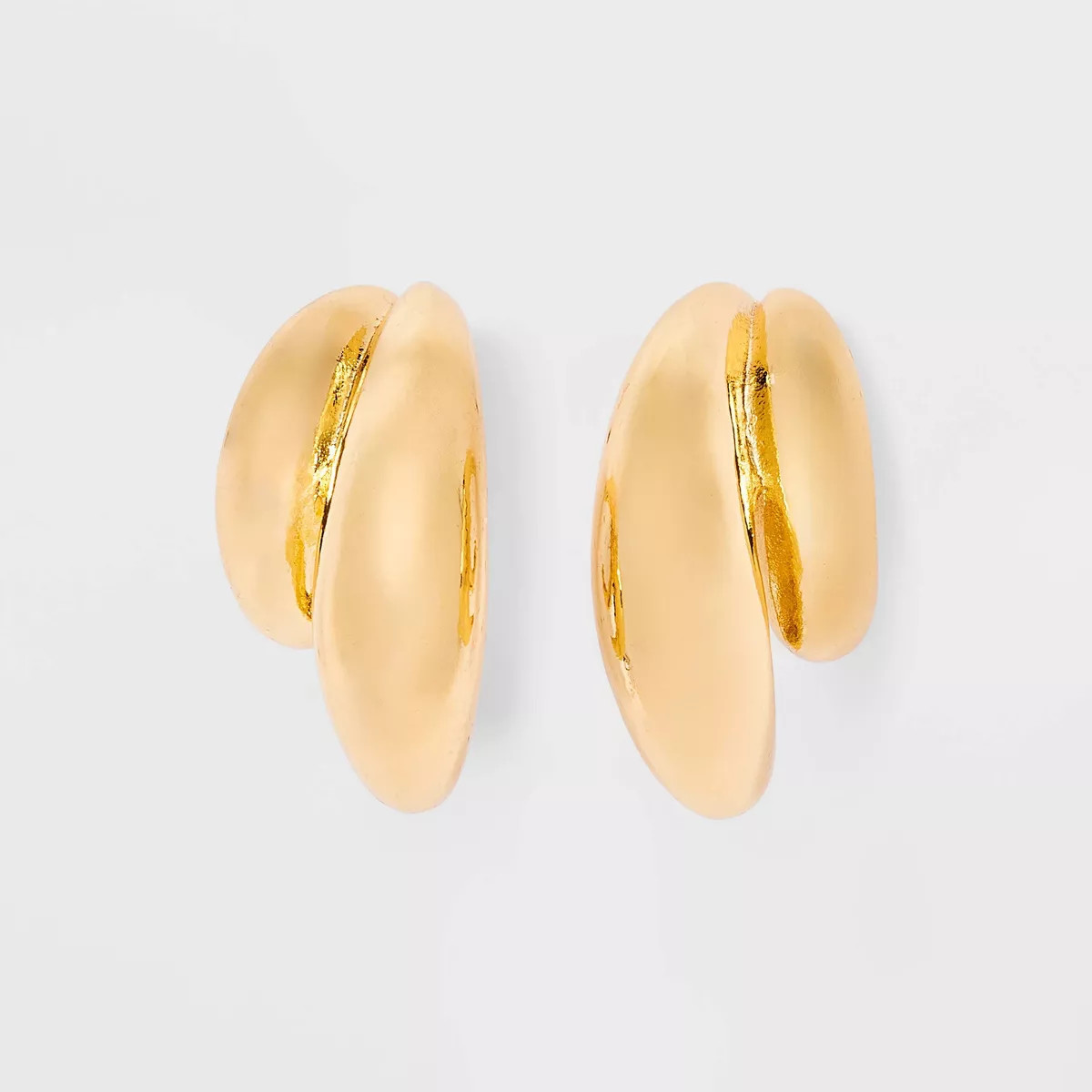 Double Hoop Earrings - A New Day™ Gold: Hypoallergenic Zinc, Post Closure, 1.14" Length | Target
