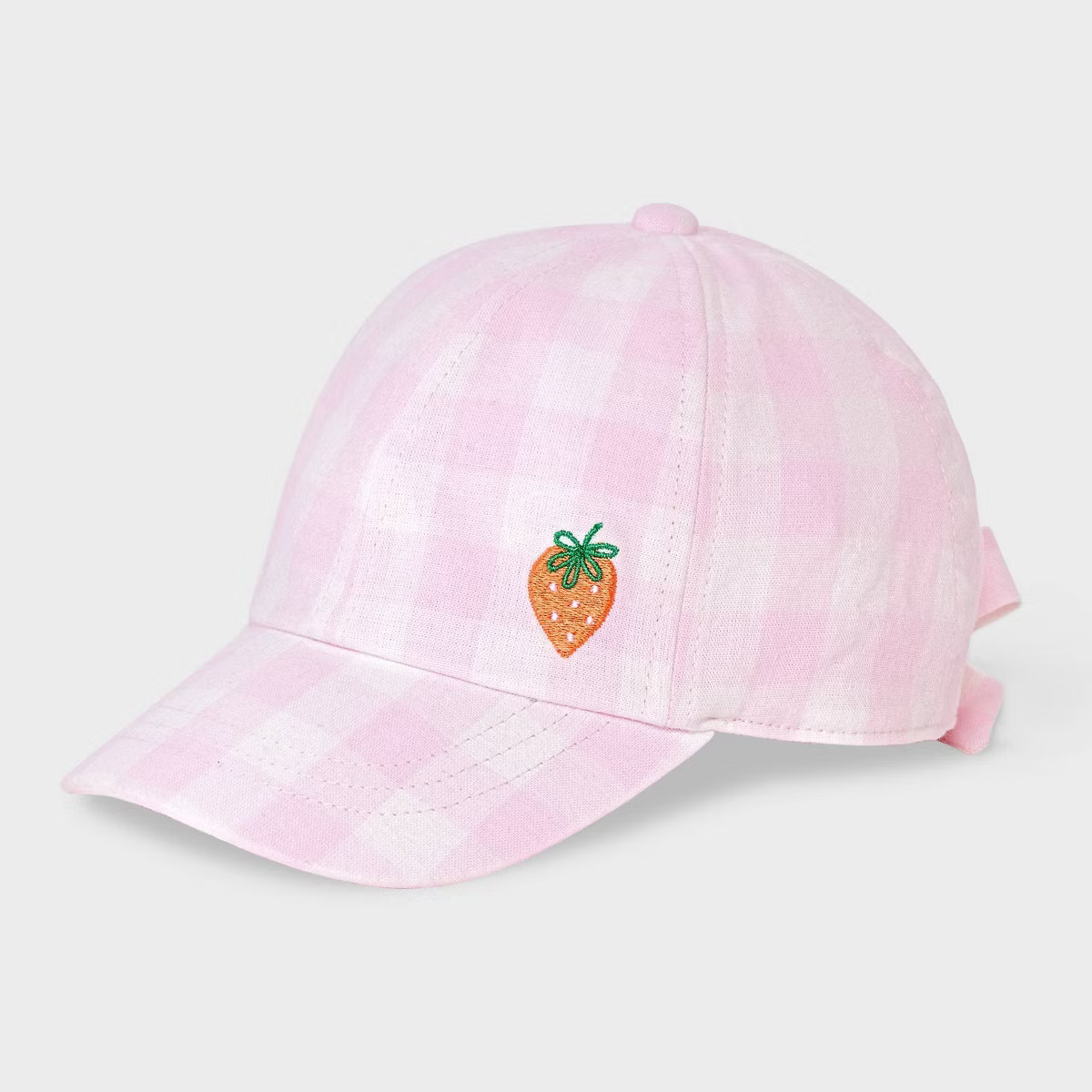 Baby Girls' Gingham Baseball Hat - Cat & Jack™ Pink | Target