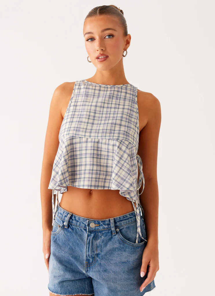 Osborne Halter Top - Check | Peppermayo (Global)
