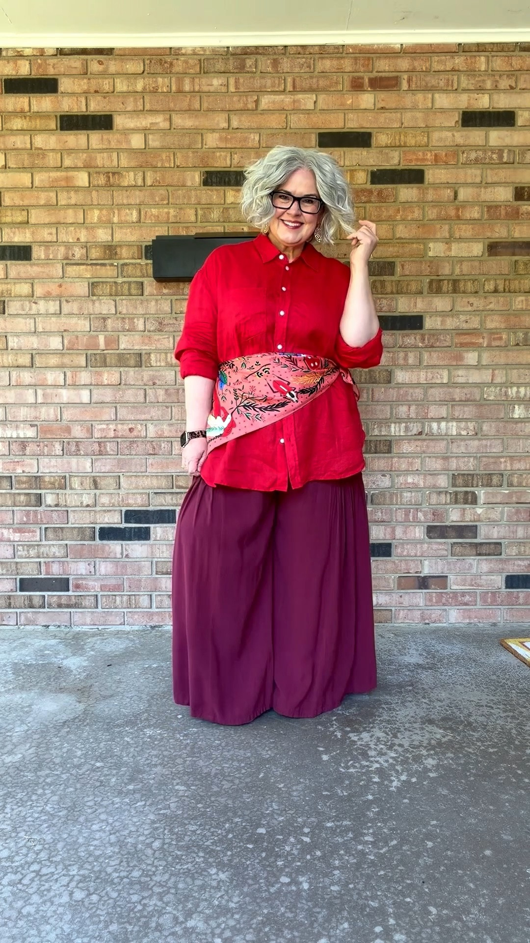 Wait What? Oh nothing…just playing with color! Yay for the weekend 🙌🏼
Wearing XL on top and bottom 💋
#over50fashion #over50style #OOTD #dopaminedressing #over50club

#LTKootd #LTKOver40 #LTKPlusSize