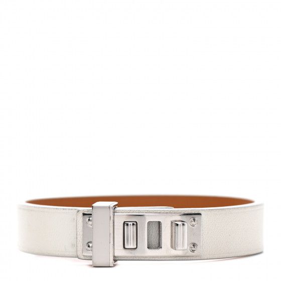 HERMES Swift Mini Dog Simple Tour Bracelet T3 White | FASHIONPHILE | Fashionphile