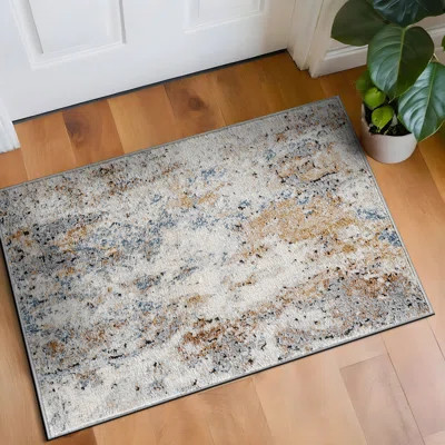 Blended Brushstroke Abstract Area Rug - Modern & Kid Friendly | Wayfair North America