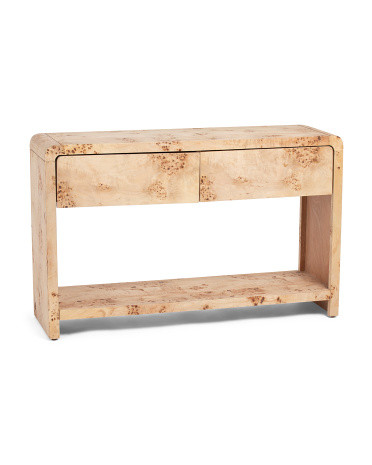 47in Burl Wood 2 Drawer Console Table | TJ Maxx