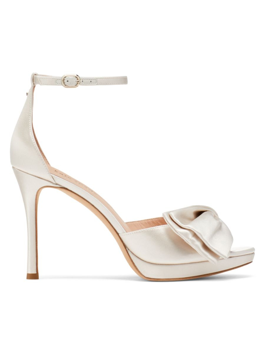 Bridal Bow Satin Platform Sandals | Saks Fifth Avenue