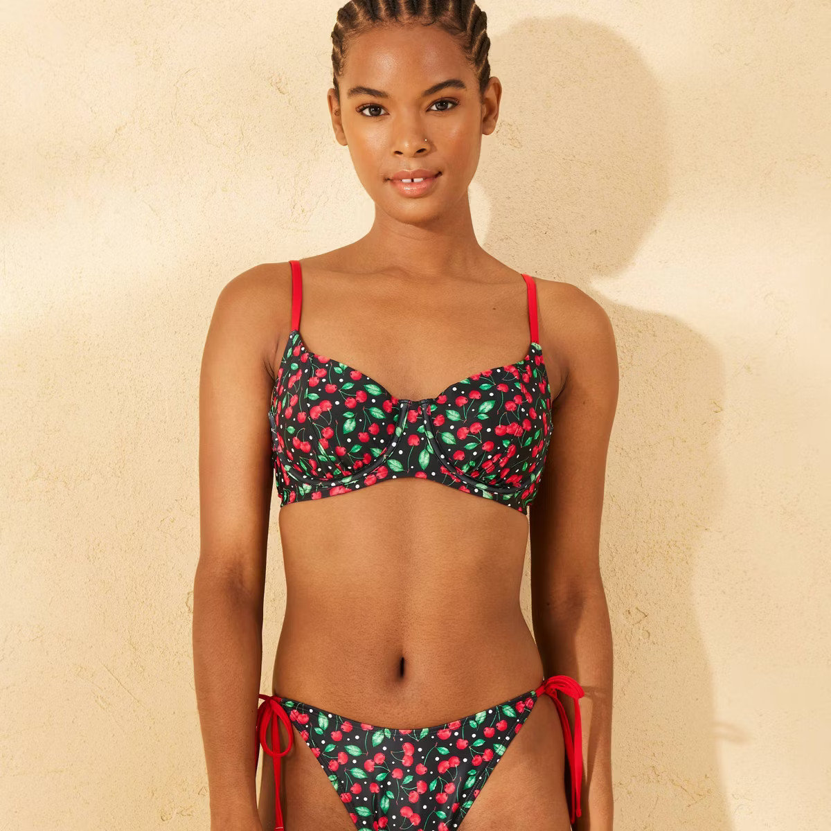 Women's Underwire Bikini Top - Wild Fable™ Cherry Print M | Target