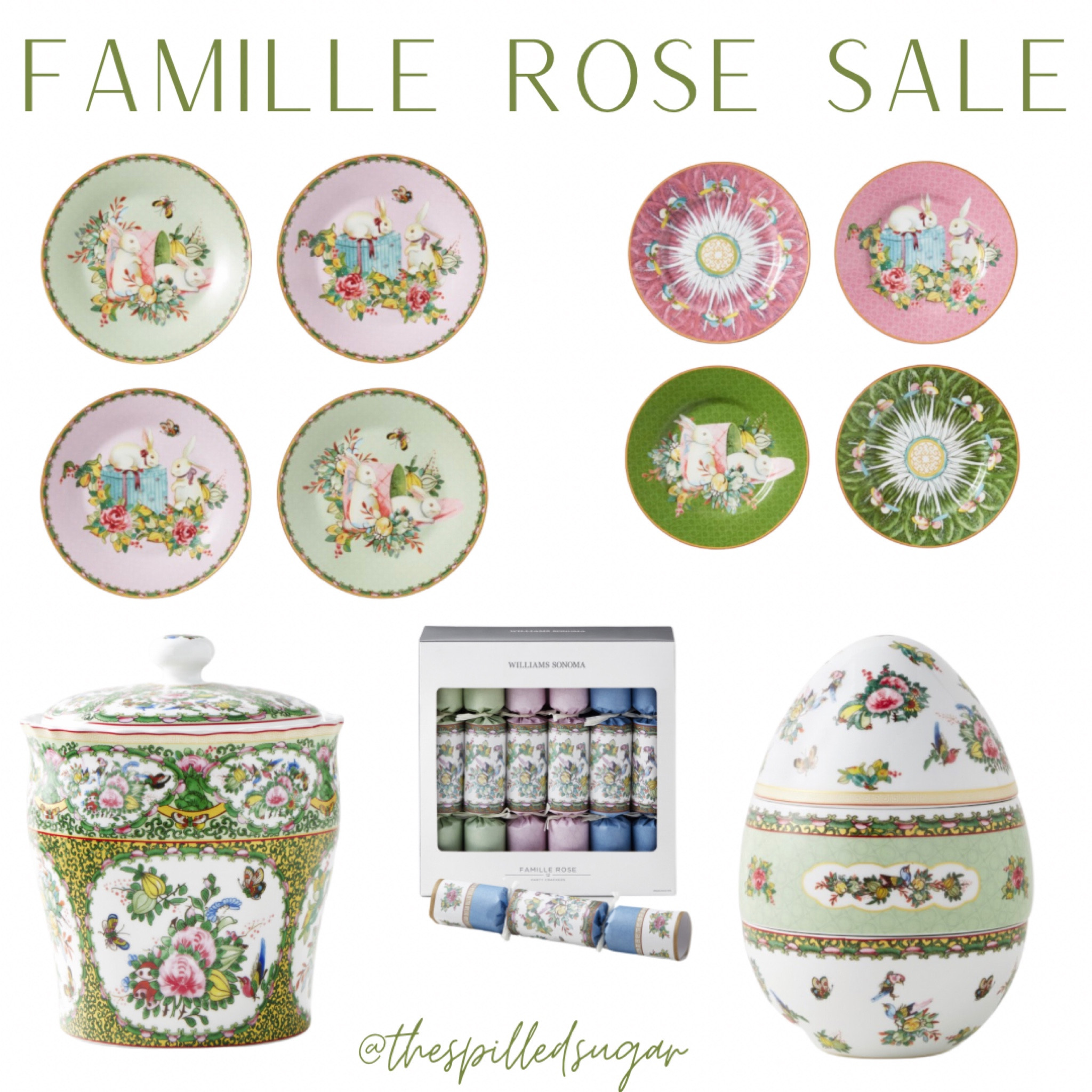 Favorites from the Famille Rose clearance sale! It’s a great time to grab these Easter plates for next year!

Grand millennial, tableware, traditional home decor, entertaining at home, green and pink decor,  bunny plates, pink plates

#LTKhome #LTKGiftGuide #LTKsalealert