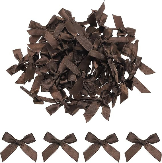 MECCANIXITY 50Pcs Mini Ribbon Bow 1.8 inch Mini Fabric Satin Ribbon Flower Bows for Craft DIY Sew... | Amazon (US)