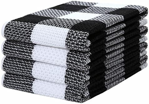 Amazon.com: Mordimy 100% Cotton Waffle Weave Check Plaid Kitchen Towels, 13 x 28 Inches, Super So... | Amazon (US)