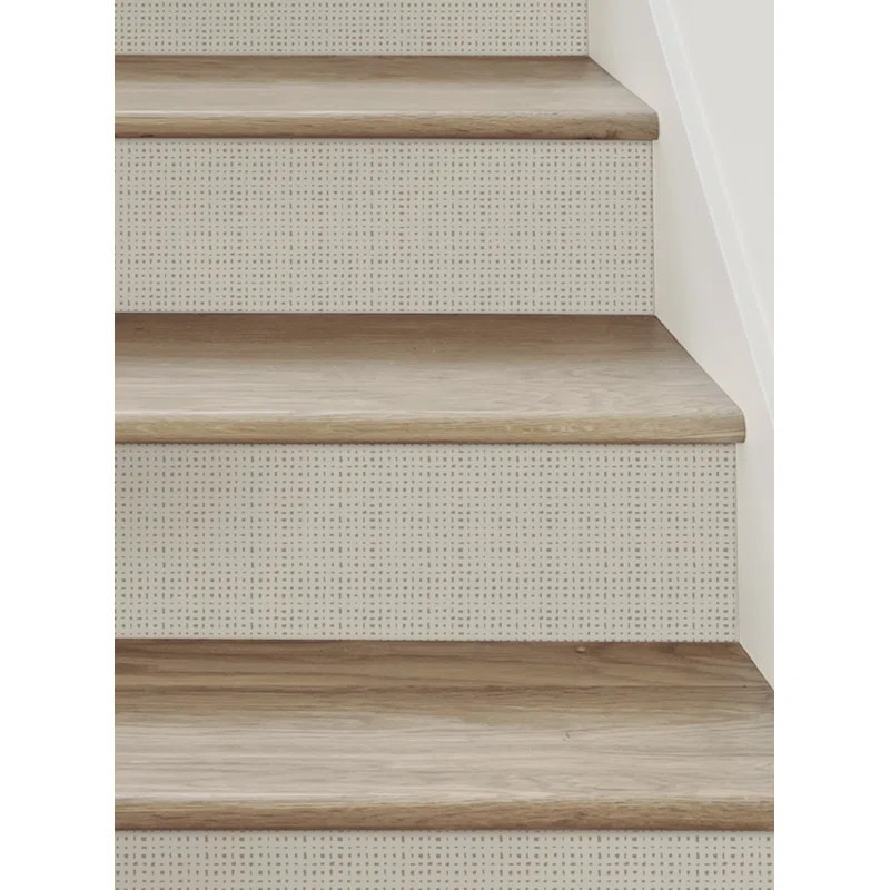 Burlap Hash Pattern Vinyl Peel And Stick Stair Riser | Wayfair North America