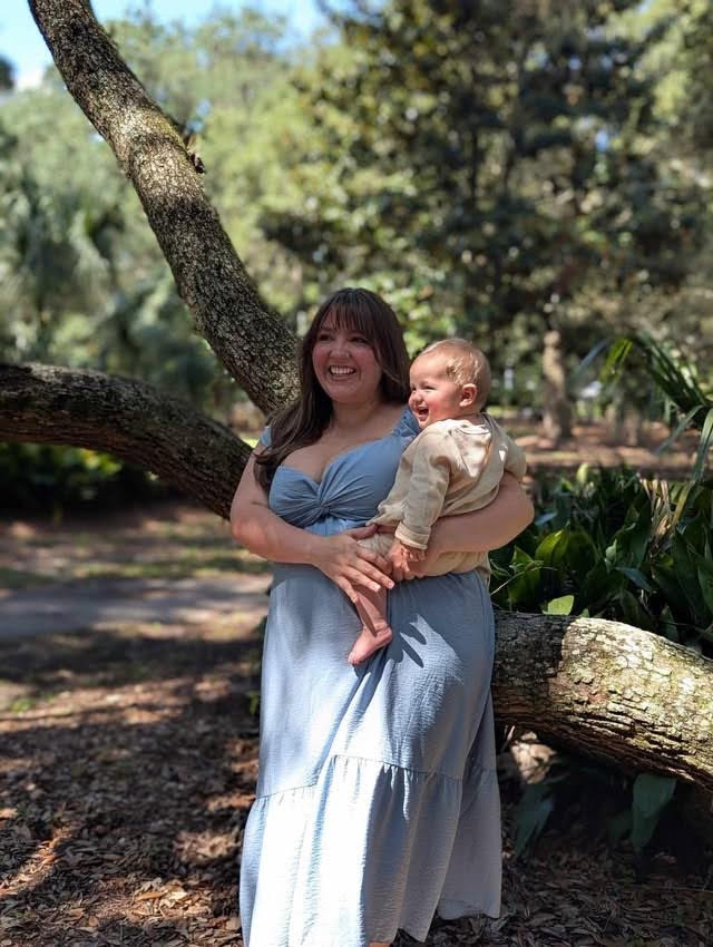 Perfect dress from Loft for a baby and mommy photoshoot! It’s flowy and feminine. Baby is wearing the perfect neutral outfit  

#LTKBaby #LTKFamily #LTKPlusSize