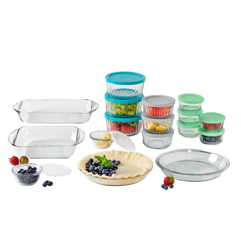 Anchor Hocking 30 Piece Glass Food Storage Containers & Glass Baking Dishes Set | Walmart (US)