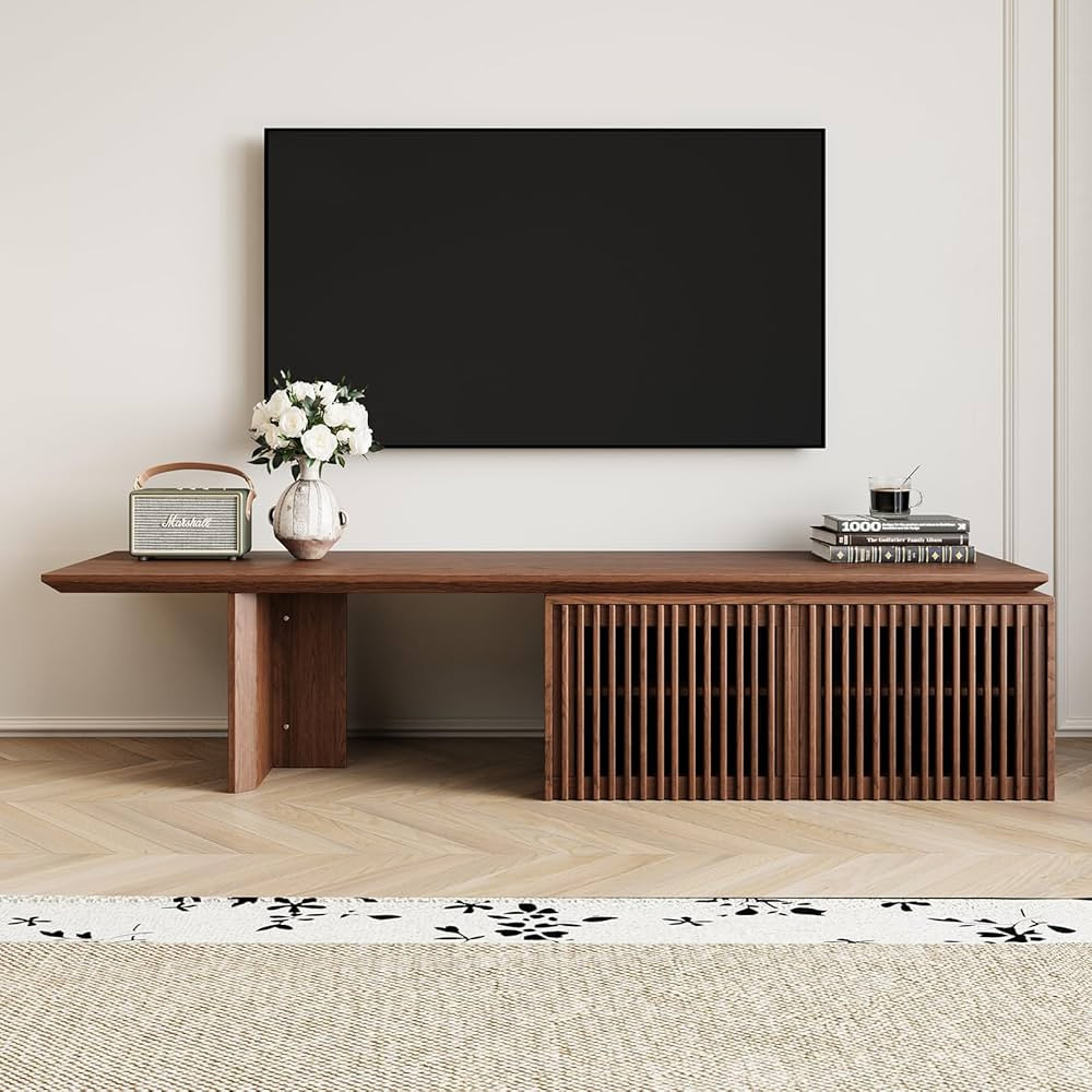 Modern TV Stand, Entertainment Center with Storage, Extendable TV Media Console for Up to 55+ Inc... | Amazon (US)