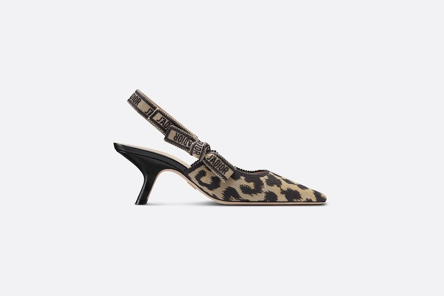 J'Adior Slingback Pump Beige Multicolor Mizza Embroidered Cotton | DIOR | Dior Beauty (US)