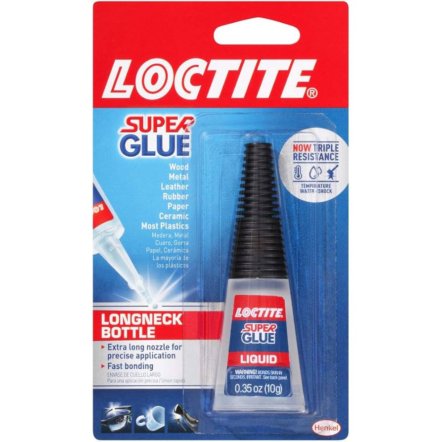 Loctite Super Glue Liquid Longneck Bottle, Clear, 0.35 fl oz Bottle, 2 Pack - Superglue for Plast... | Amazon (US)