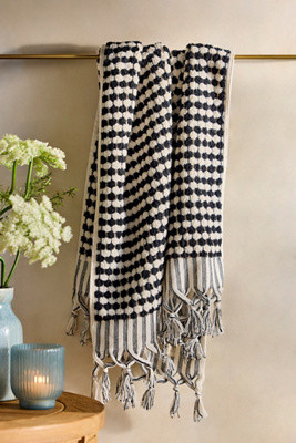 Two-Tone Textured Cotton Hand Towel | Anthropologie (US)